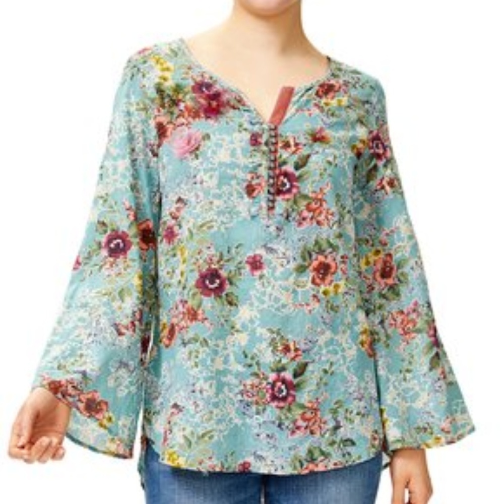 ARATTA Vintage Teal Embellished Etro Love Blouse